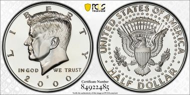 2000-S 50C Silver PR70DCAM