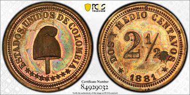 1881 P2 1/2C Restrepo-P102 Var Brass SP63