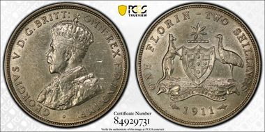 1911 Florin KM-27  Ag AU53