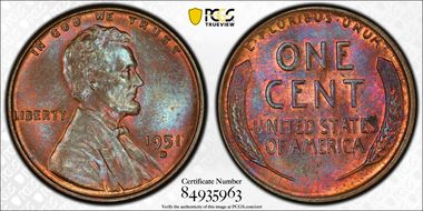 1951-D 1C MS64BN