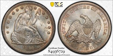 1860-O $1 MS63