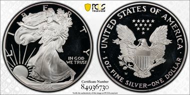 1995-W $1 Silver Eagle PR68DCAM
