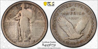 1916 25C Standing Liberty F12