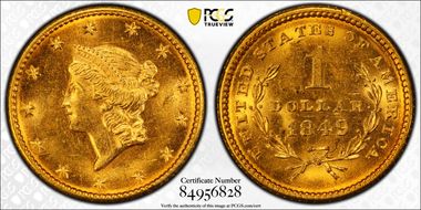1849 G$1 No L MS63