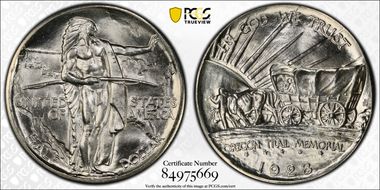 1928 50C Oregon MS65