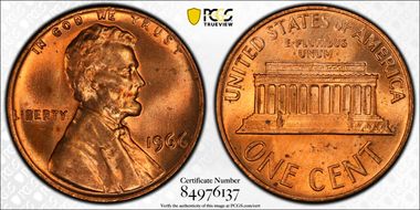 1966 1C MS65RD