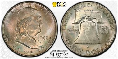 1948 50C Obv Die Clash FS-401 MS66FBL