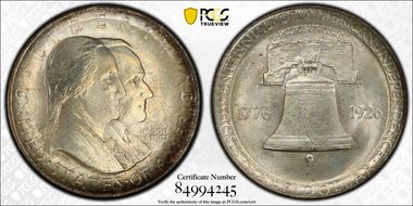 1926 50C Sesquicentennial MS65