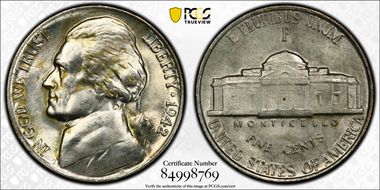 1942-P 5C Silver N1