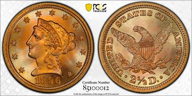 1896 $2.50 MS66