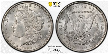 1890 $1 MS62
