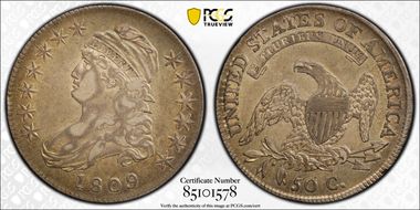 1809 50C Overton 108a XXX Edge XF40