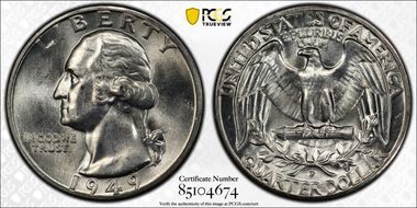 1949-D 25C OMM FS-601 MS64