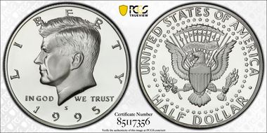 1995-S 50C Silver PR70DCAM