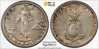 1945-D 10C Allen-9.05b Doubled Die AU58