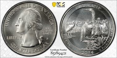 2014-P 25C Everglades NP MS67