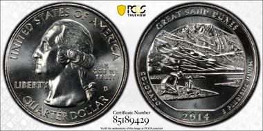 2014-D 25C Great Sand Dunes NP MS67