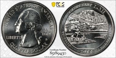 2014-D 25C Great Sand Dunes NP MS67