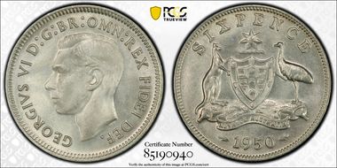 1950(m) 6D KM-45 Ag MS66