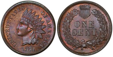 1874 1C MS66BN