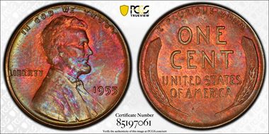 1955 1C MS65RB