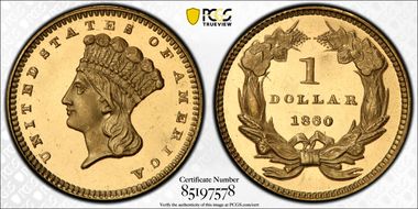 1860 G$1 PR66DCAM