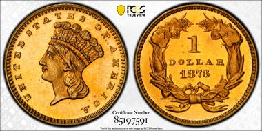 1873 G$1 Closed 3 PR64CAM