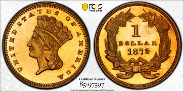 1879 G$1 PR64CAM