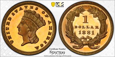 1881 G$1 PR66DCAM
