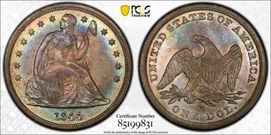 1844 $1 MS63