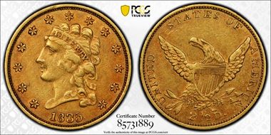 1835 $2.50 XF40
