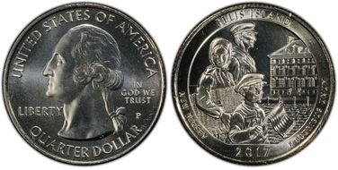 2017-P 25C Ellis Island NP MS67