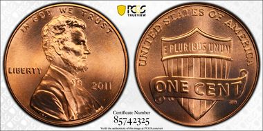 2011 1C Shield MS68RD