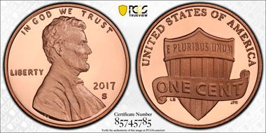 2017-S 1C Shield PR70DCAM