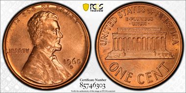 1960-D/D 1C Small/Large Date MS66RB