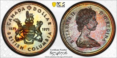 1971 S$1 British Columbia Ag SP65