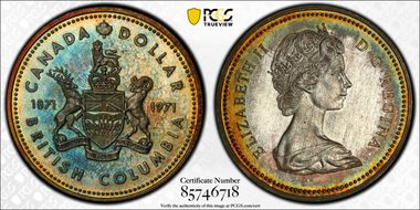 1971 S$1 British Columbia Ag SP66
