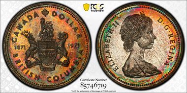 1971 S$1 British Columbia Ag SP64