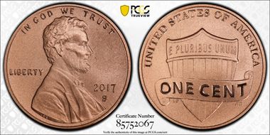 2017-S 1C Shield Enhanced Unc Set SP70RD