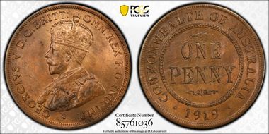 1919 (m) 1D No dots MS64RB