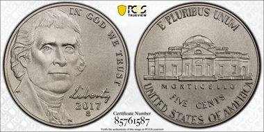 2017-S 5C Enhanced Unc Set SP70FS