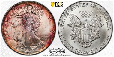 1986 $1 Silver Eagle MS69