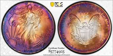 2002 $1 Silver Eagle MS68