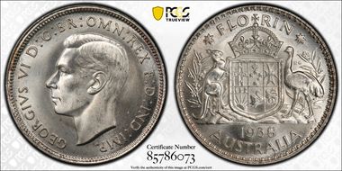 1938(m) Florin KM-40  Ag MS65