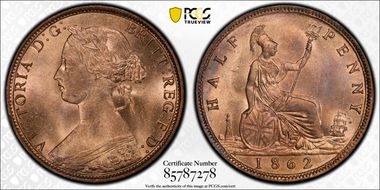 1862 1/2D S-3956 MS64RD