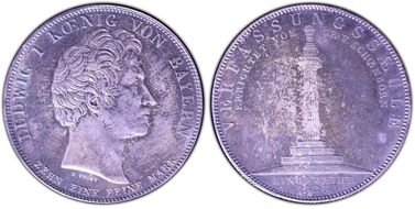 1828 Thaler KM-735 Monument MS62
