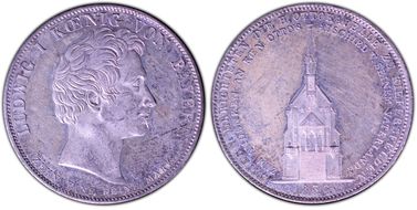 1836 Thaler Chapel KM-786  Ag AU58