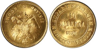1878-S 10 Mar KM-8.1  Au MS66
