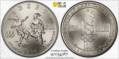 1996-S 50C Soccer MS70