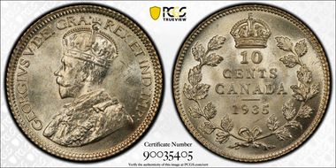 1935 10C MS66